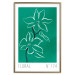 Wall Poster Floral Sketch - English texts and white flowers on a green background 142319 additionalThumb 25