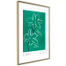 Wall Poster Floral Sketch - English texts and white flowers on a green background 142319 additionalThumb 5
