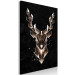 Canvas Golden Antler (1-piece) Vertical - geometric unique abstraction 143719 additionalThumb 2