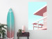Poster Beach Vacation - Minimalist Pink Lifeguard Tower Against the Sky 144119 additionalThumb 8