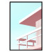 Poster Beach Vacation - Minimalist Pink Lifeguard Tower Against the Sky 144119 additionalThumb 18