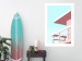 Poster Beach Vacation - Minimalist Pink Lifeguard Tower Against the Sky 144119 additionalThumb 9