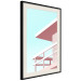 Poster Beach Vacation - Minimalist Pink Lifeguard Tower Against the Sky 144119 additionalThumb 10