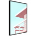 Poster Beach Vacation - Minimalist Pink Lifeguard Tower Against the Sky 144119 additionalThumb 7