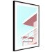 Poster Beach Vacation - Minimalist Pink Lifeguard Tower Against the Sky 144119 additionalThumb 10