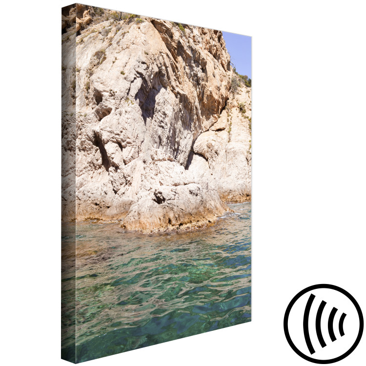 Canvas Art Print Spanish Rocks (1-piece) - seascape at the foot of a steep cliff 145219 additionalImage 6
