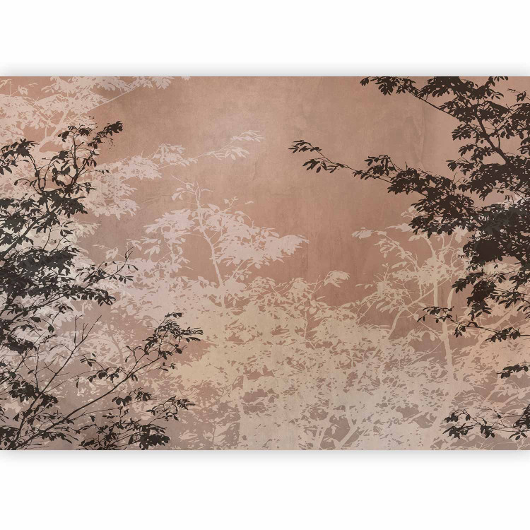 Wall Mural Landscape - View of Light and Dark Brown Tree Branches on a Beige Background 148819 additionalImage 5
