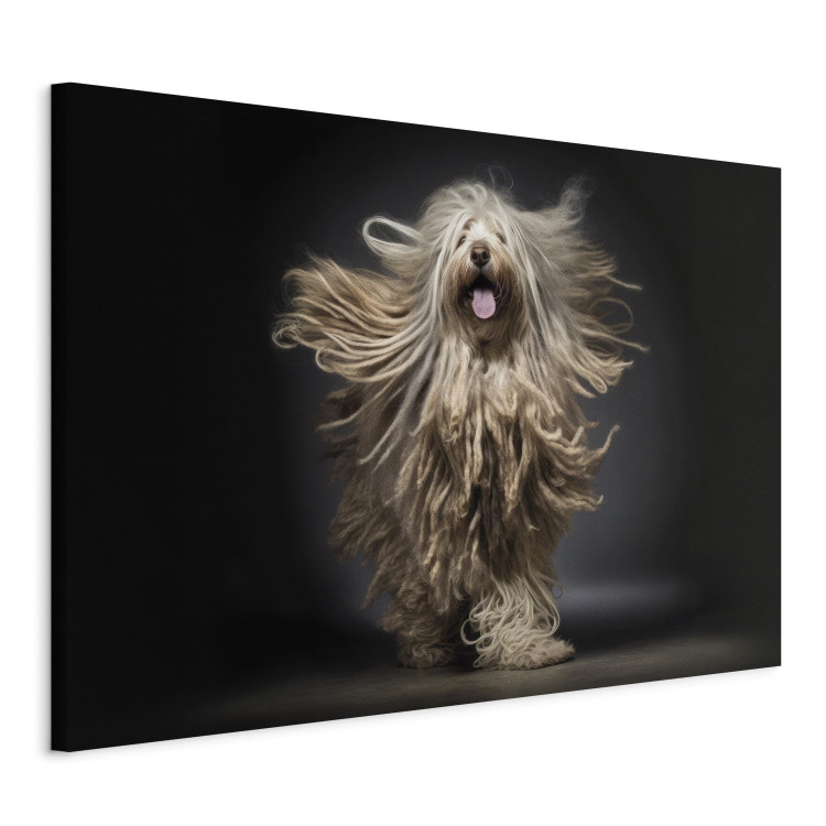 Canvas AI Bergamasco Dog - Happily Running Shaggy Animal - Horizontal 150219 additionalImage 2