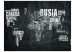 Wall Mural Gray and Black Continents - World Map with Spanish Text 60019 additionalThumb 1