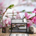 Photo Wallpaper Cherry Blossom - Japanese Motif with Cherry Blossom Flowers in the Center 60719 additionalThumb 8