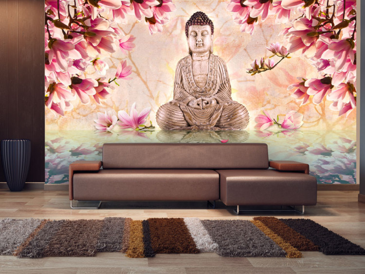 Photo Wallpaper Buddha and magnolia 61419