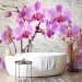 Photo Wallpaper Purple Delight - orchids submerged in water against a backdrop of a white wall 62019 additionalThumb 8