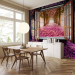 Wall Mural Window in the middle of the forest - view from the window on a purple landscape of trees and flowers 97319 additionalThumb 4