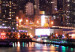 Canvas Art Print New York: Skyscrapers (5-piece) - Skyscrapers and Ocean at Night 98219 additionalThumb 4