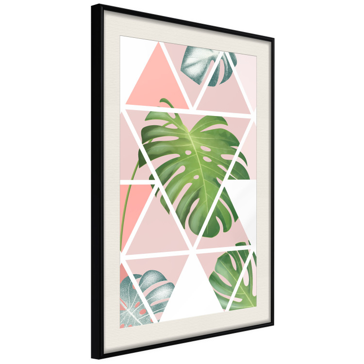 Poster Geometric monstera - abstract composition with tropical leaves 114329 additionalImage 3