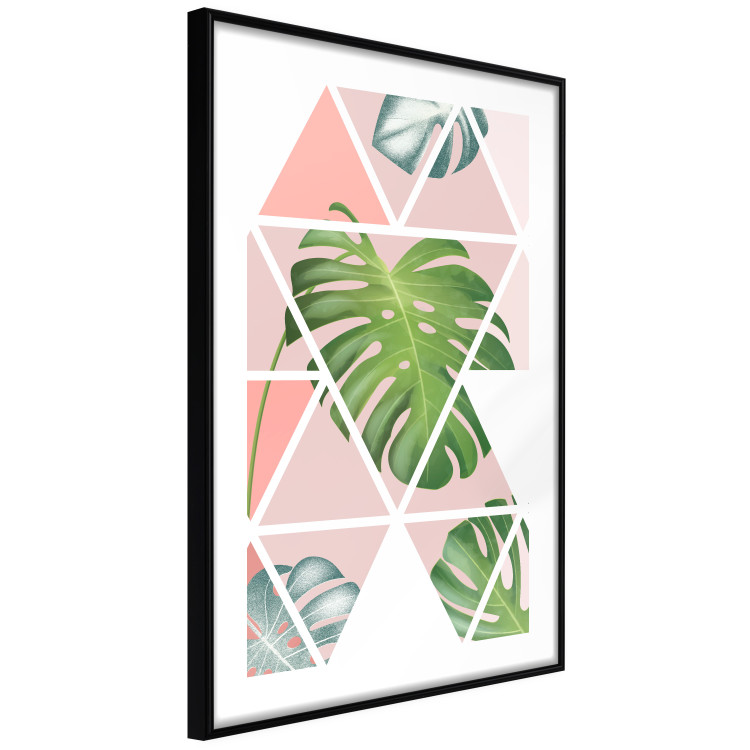 Poster Geometric monstera - abstract composition with tropical leaves 114329 additionalImage 11