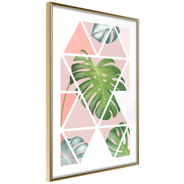 Poster Geometric monstera - abstract composition with tropical leaves 114329 additionalImage 6