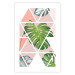 Poster Geometric monstera - abstract composition with tropical leaves 114329 additionalThumb 25