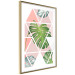 Poster Geometric monstera - abstract composition with tropical leaves 114329 additionalThumb 8