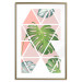 Poster Geometric monstera - abstract composition with tropical leaves 114329 additionalThumb 14
