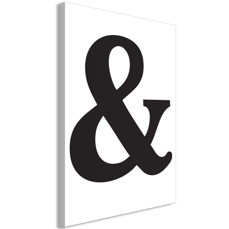 Canvas Print Graphic Sign (1-part) - Black Writing Symbol on White Background 116429 additionalImage 2