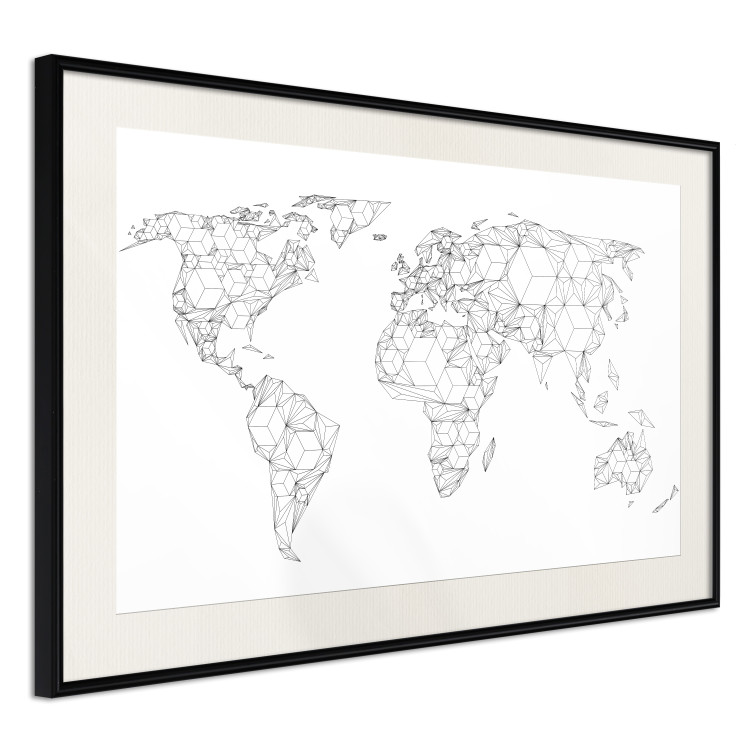 Poster Geometric World Map - continents made up of geometric figures 117229 additionalImage 14