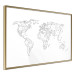 Poster Geometric World Map - continents made up of geometric figures 117229 additionalThumb 11