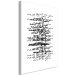 Canvas Print Next to you - many English inscriptions in black and white 117429 additionalThumb 2