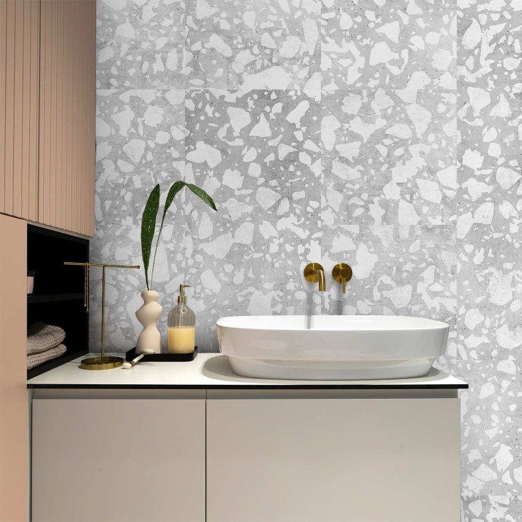 Modern Wallpaper Cement Terrazzo (Light Grey) 118029 additionalImage 8