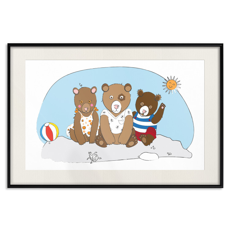 Wall Poster Bears on the Beach - animals on the sand during a sunny summer day 122729 additionalImage 18