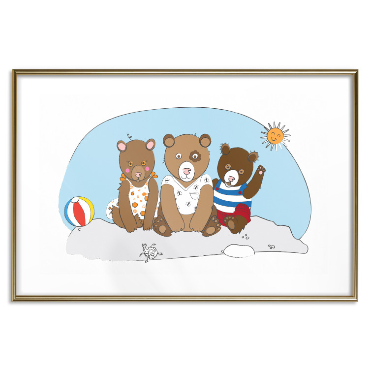Wall Poster Bears on the Beach - animals on the sand during a sunny summer day 122729 additionalImage 16