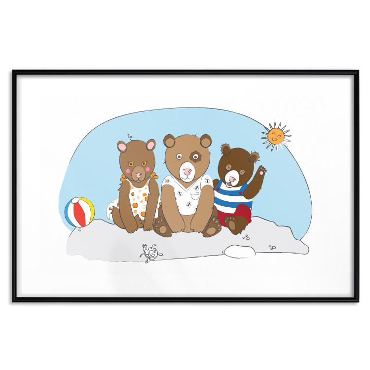 Wall Poster Bears on the Beach - animals on the sand during a sunny summer day 122729 additionalImage 17