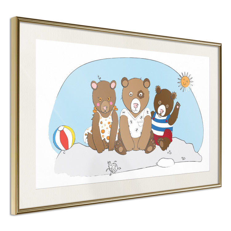 Wall Poster Bears on the Beach - animals on the sand during a sunny summer day 122729 additionalImage 4