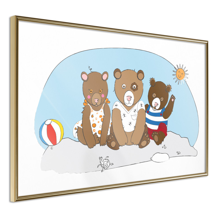 Wall Poster Bears on the Beach - animals on the sand during a sunny summer day 122729 additionalImage 5