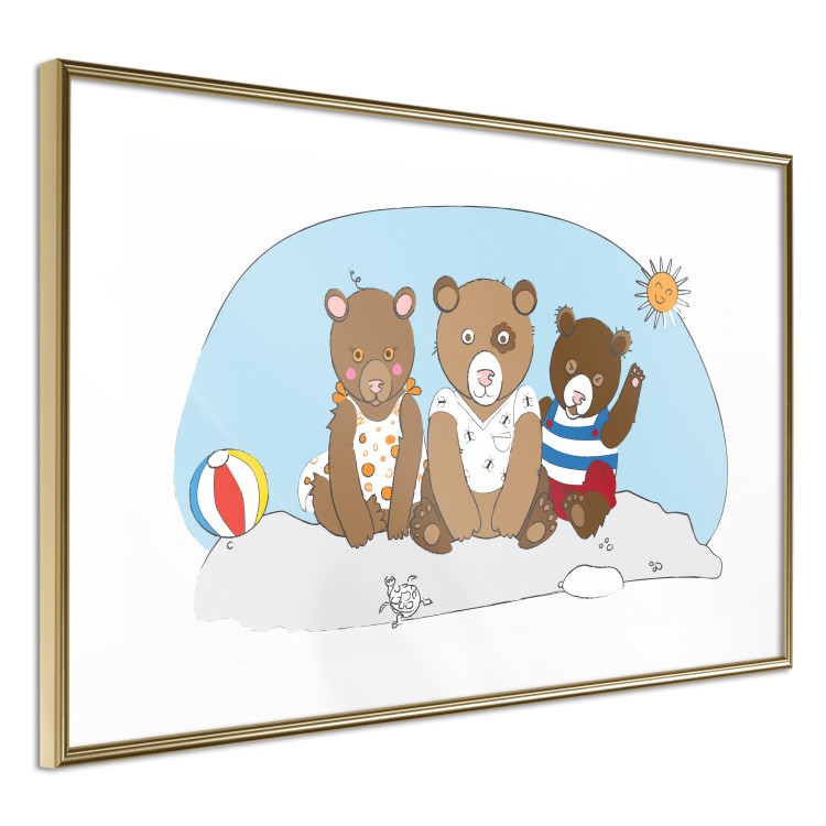 Wall Poster Bears on the Beach - animals on the sand during a sunny summer day 122729 additionalImage 5