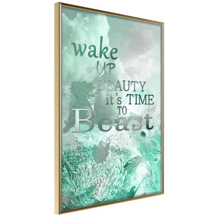 Poster Wake up Beauty It's Time to Beast - text on an abstract cloud background 123129 additionalImage 12