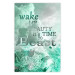 Poster Wake up Beauty It's Time to Beast - text on an abstract cloud background 123129