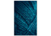Canvas Art Print Emerald yarn - an enlarged fragment of a turquoise thread 124429