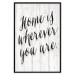 Wall Poster Home Is Wherever You Are - black English text on a wooden background 125229 additionalThumb 24