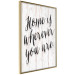 Wall Poster Home Is Wherever You Are - black English text on a wooden background 125229 additionalThumb 14