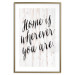 Wall Poster Home Is Wherever You Are - black English text on a wooden background 125229 additionalThumb 16