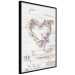 Wall Poster Intertwined Message - decorative heart on light wooden background 128029 additionalThumb 11