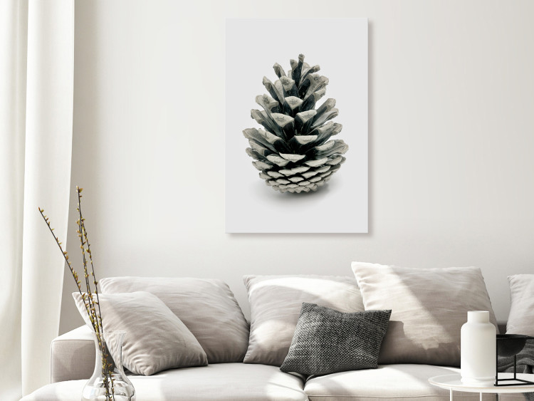 Canvas Art Print Winter cone - floral, winter photograph on a white background 130729 additionalImage 3