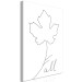Canvas Linear leaf - minimalistic line art style graphic with inscription 131729 additionalThumb 2