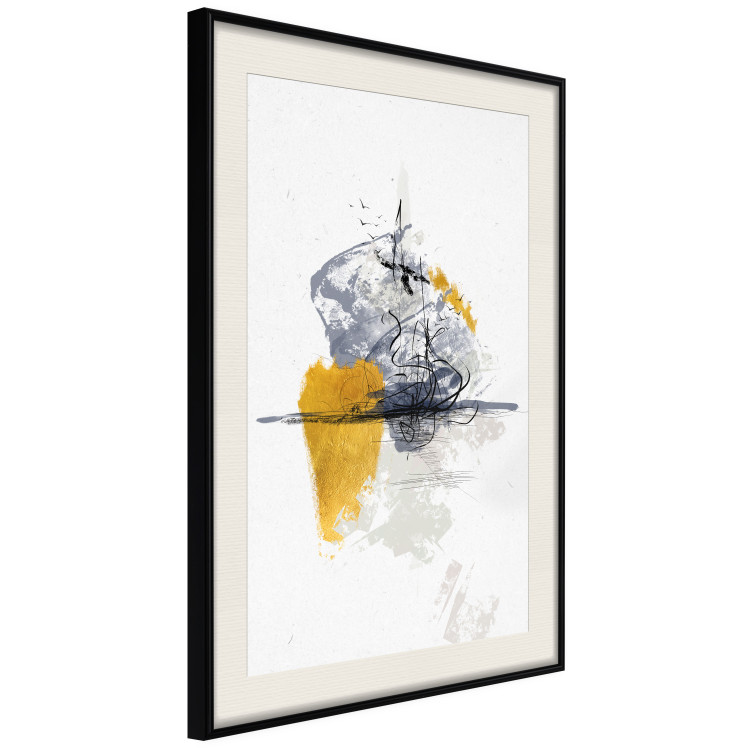 Wall Poster Birds over Water - seascape with birds in an abstract motif 131829 additionalImage 2