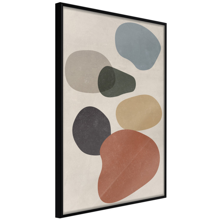 Poster Stone Composition - abstract colorful stones on a gray background 134329 additionalImage 11