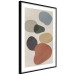 Poster Stone Composition - abstract colorful stones on a gray background 134329 additionalThumb 6