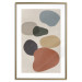 Poster Stone Composition - abstract colorful stones on a gray background 134329 additionalThumb 16