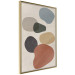 Poster Stone Composition - abstract colorful stones on a gray background 134329 additionalThumb 12