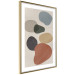 Poster Stone Composition - abstract colorful stones on a gray background 134329 additionalThumb 7